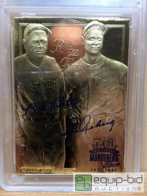  Bleachers Babe Ruth & Lou Gehrig Murderer's Row 23KT