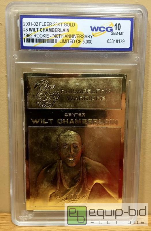 Wilt Chamberlain 1961 62 Fleer Rookie 23kt Gold Card Sculpted Graded Gem Mint 10 Fan Shop Studiodarpan Sports Souvenirs