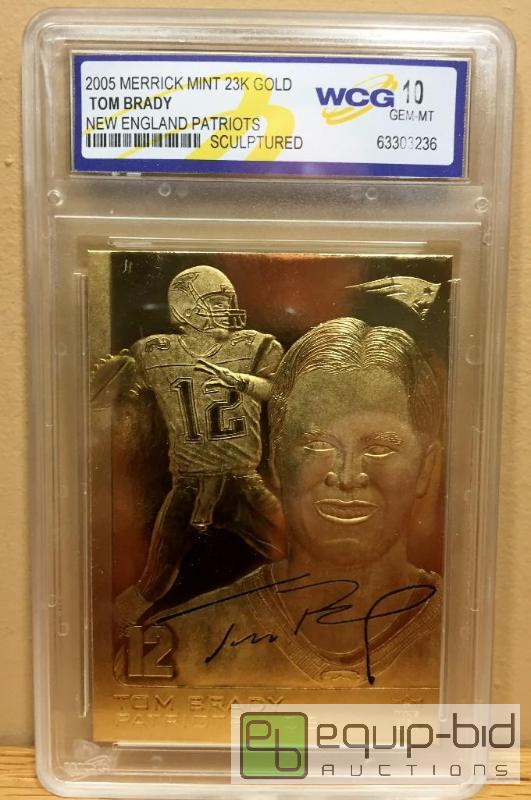 Tom Brady 2005 Sculptured High Relief Gold Card - Graded GEM Mint 10 - New  England Patriots