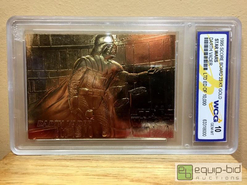 BOGO * Star Wars DARTH VADER 23KT Gold Card Sculptured Graded GEM MINT 10 