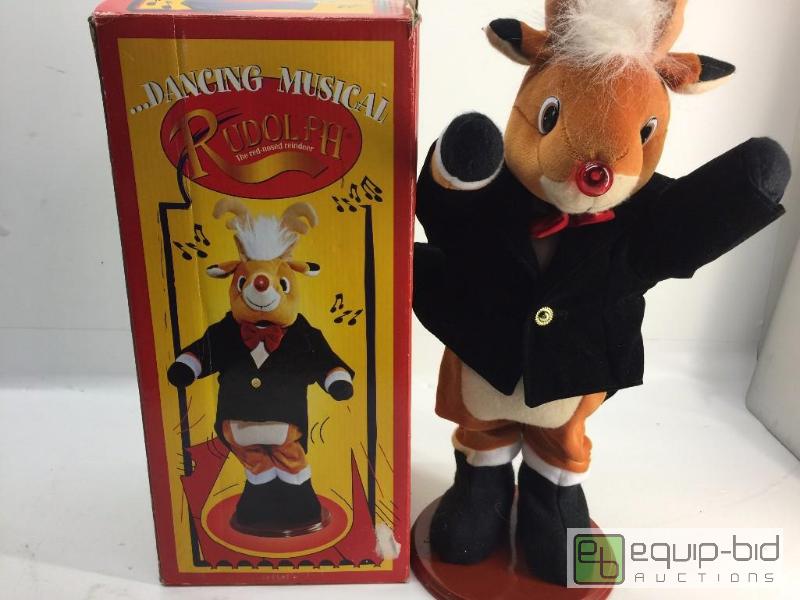 lot 3014 image: DANCING MUSICAL RUDOLPH