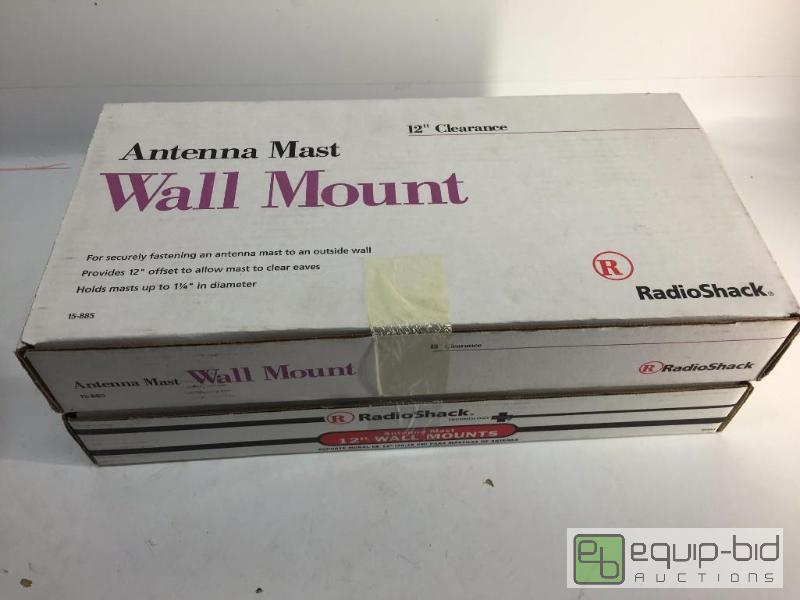 lot 3043 image: LOT OF 2 ANTENNA MAST  12 WALL MOUNTS