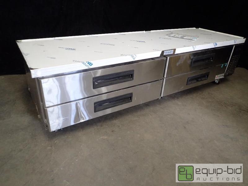 lot 9404 image: Saturn Equipment (SRCB-96ME) - 96 Commercial Stainless Steel Chef Base - Marine Edge