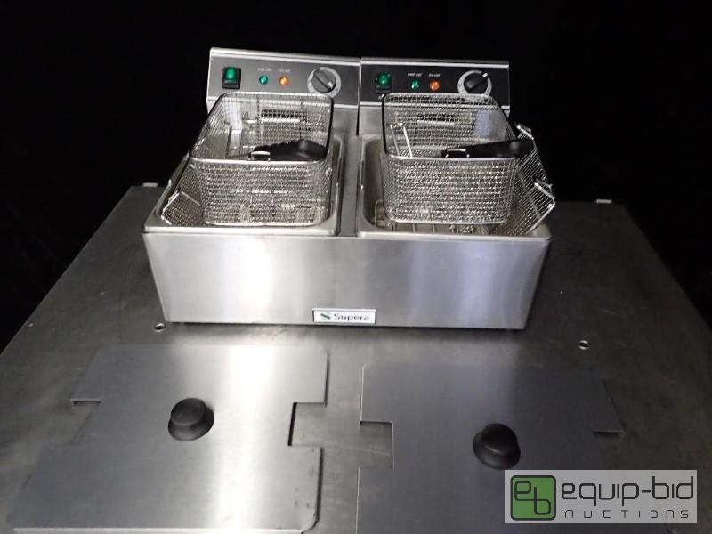 lot 9422 image: Supera (CDF-12-1) - 24 Lb Double Electric Countertop Fryer
