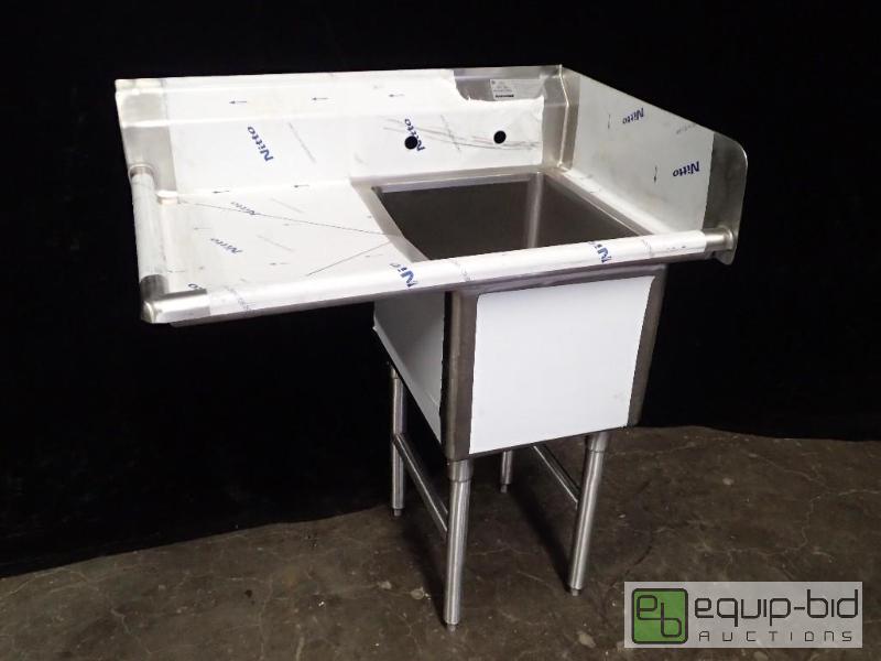 lot 9436 image: Advance Tabco Compartment Sink with Drain Board