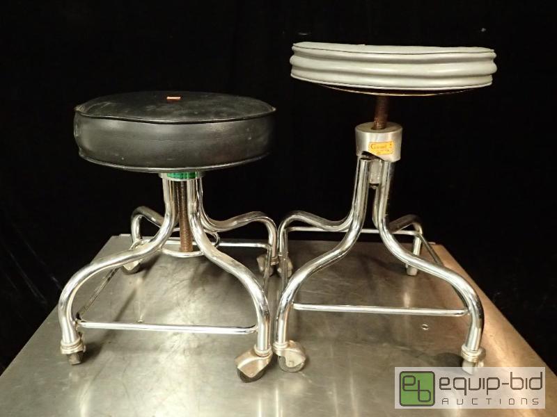 lot 9671 image: (2) Padded Stools