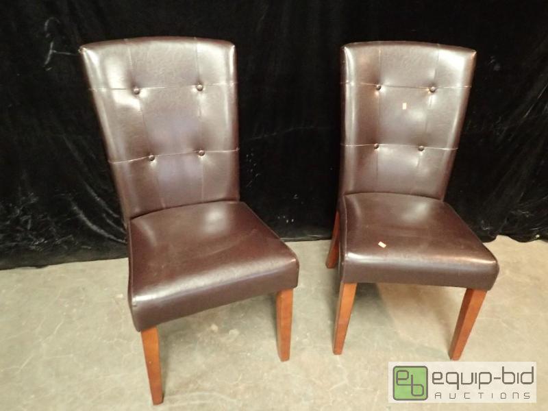 lot 9677 image: (2) Padded Fancy Dining Chairs