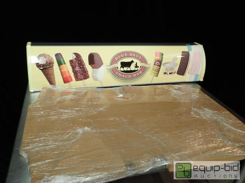 lot 9681 image: 42in Long Lighted Ice Cream Sign and Card Board Boxes