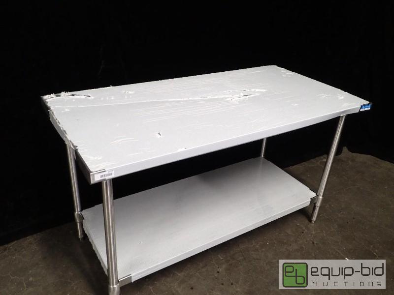 lot 9707 image: BK Resources SVT-6030 Stainless Steel Work Table