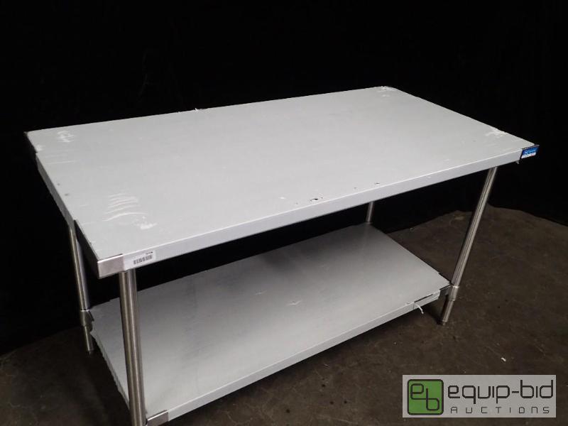 lot 9708 image: BK Resources SVT-6030 Stainless Steel Work Table