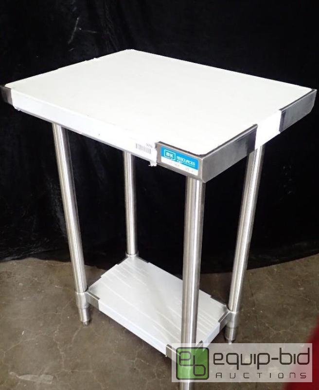 lot 9709 image: BK Resources SVT-1824 Stainless Steel Work Table