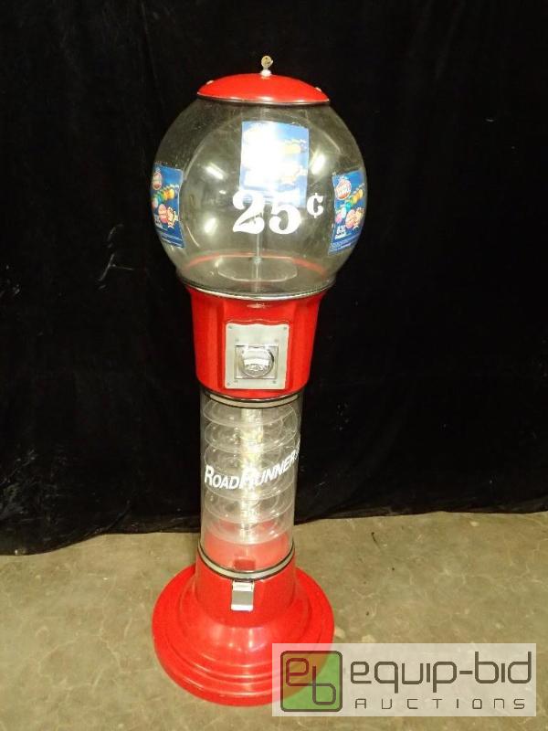 lot 389 image: Beaver Road Runner Full Size Spiral Gumball Machine