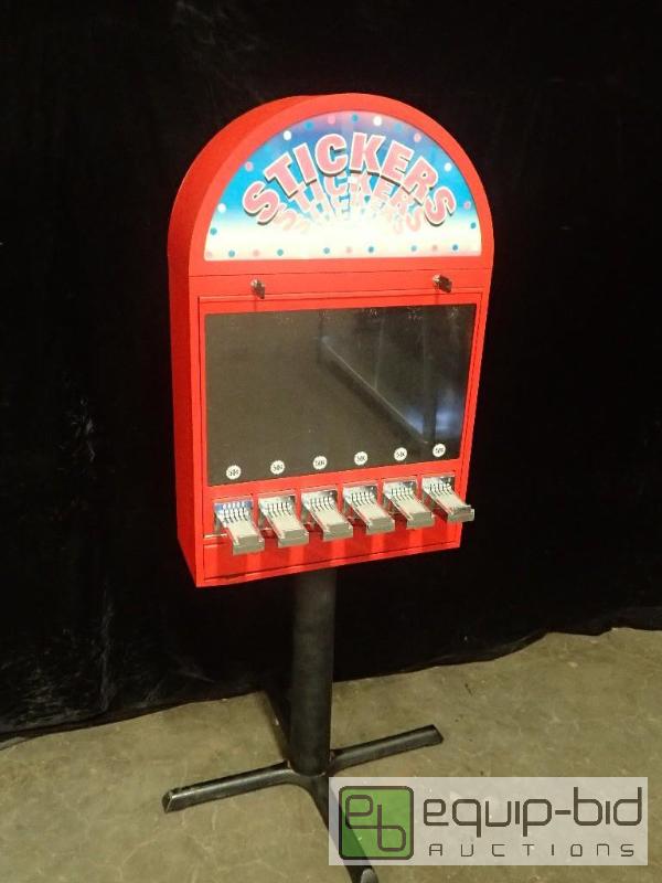 lot 803 image: 6 Column Sticker Machine with Stand
