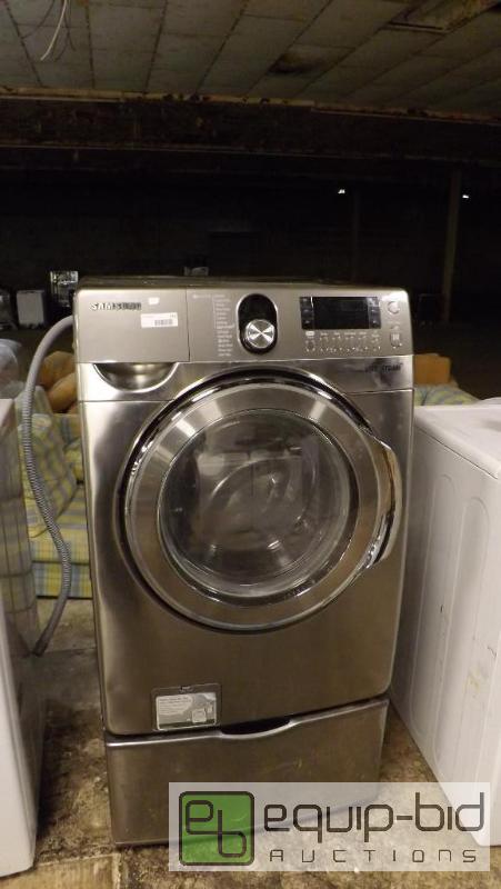 lot 175 image: samsung stainless steel frontloader w pedestal