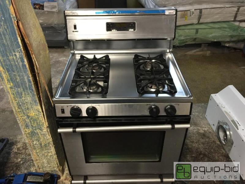 lot 183 image: KENMORE STAINLESS GAS STOVE