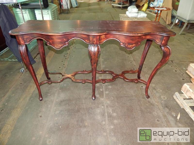 lot 3323 image: Butler Specialty Crackled Crimson Console Table