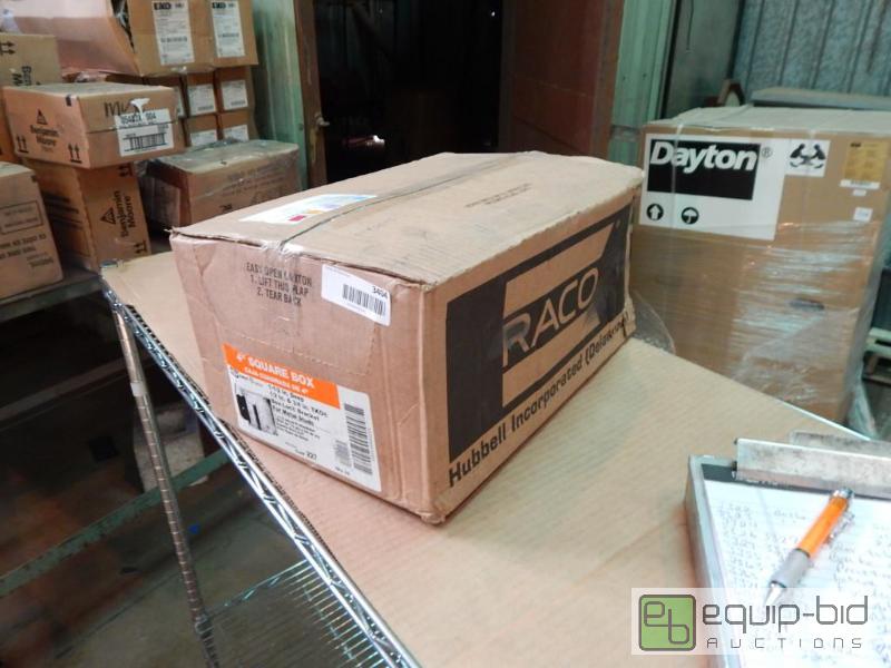 lot 3404 image: Case of Hubbell Raco Switch Boxes
