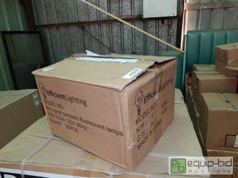 lot 3434 image: Case of Efficient Lighting Mini Spiral Compact Fluorescent Lamps