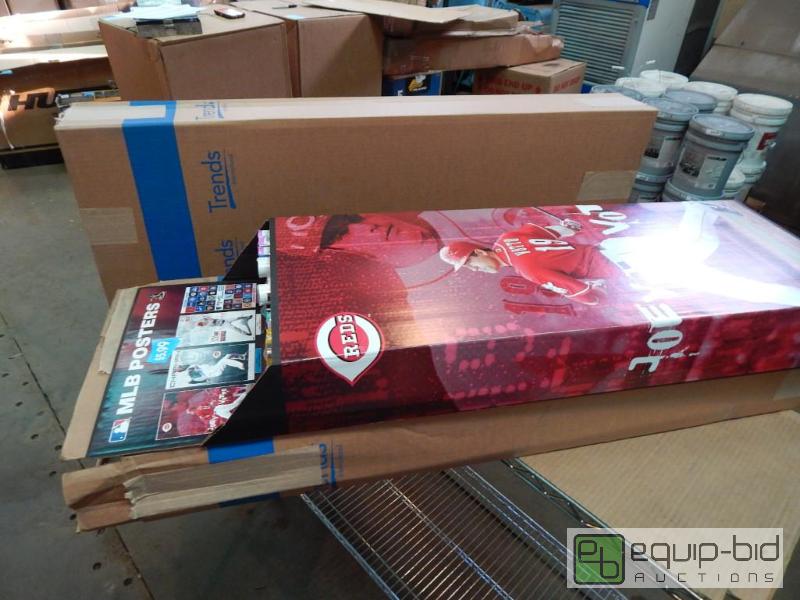 lot 3487 image: 2 Boxes of  MLB Posters With Displays