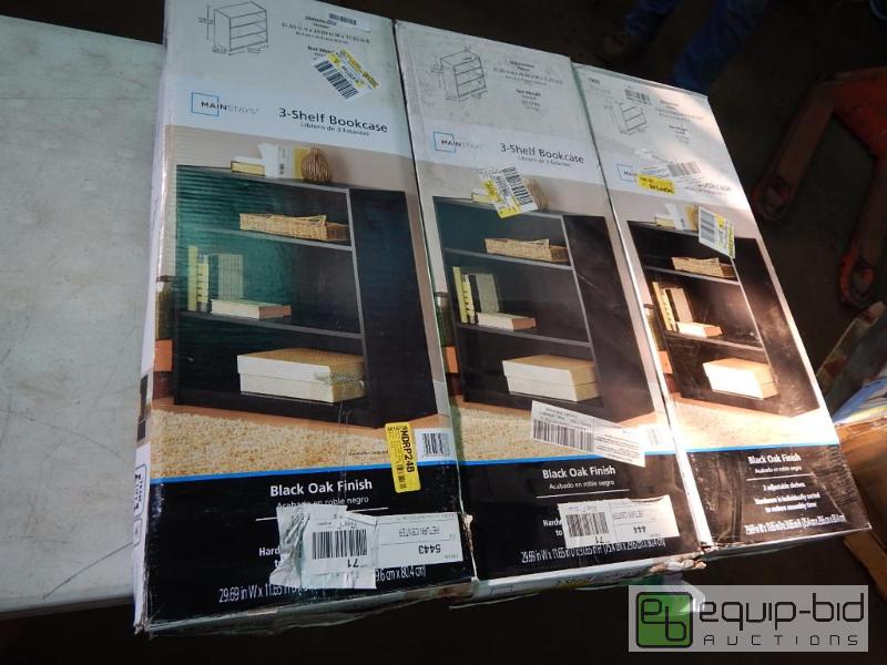 lot 3794 image: Lot of 3 Main Stay Bookcases