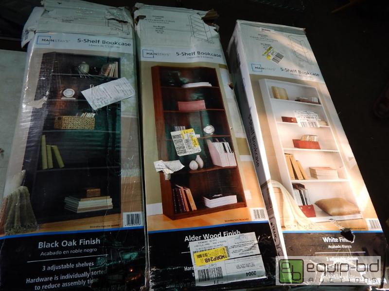 lot 3796 image: Lot of 3 Main Stay Bookcases