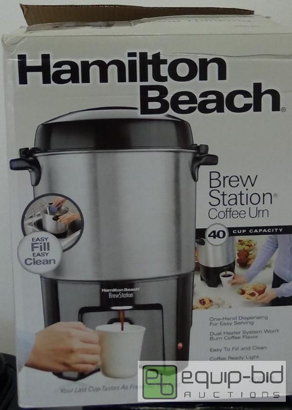 lot 2716 image: Hamilton Beach 40540 Brew Station 40-Cup Coffee Urn, Silver