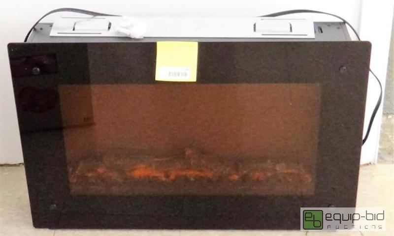 lot 2726 image: Fire Sense Black Wall Mounted Electric Fireplace