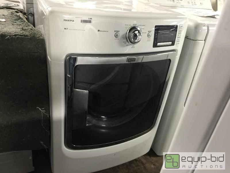 lot 1186 image: Maytag 7.4 cu. ft. Maxima Electric Dryer w Steam Cycle - White