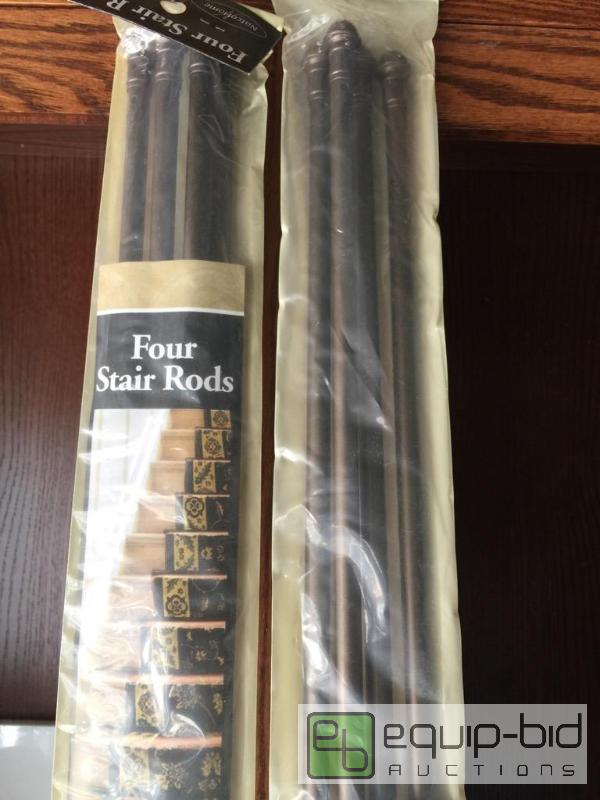 lot 10692 image: Two packs of four stair rods eight total fit ...