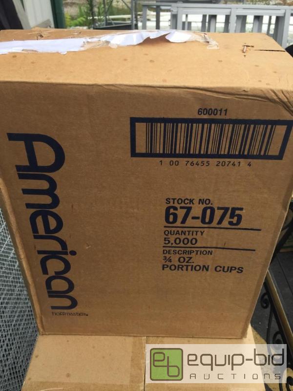 lot 10753 image: Case of 5000 portion cups three-quarter ounce...