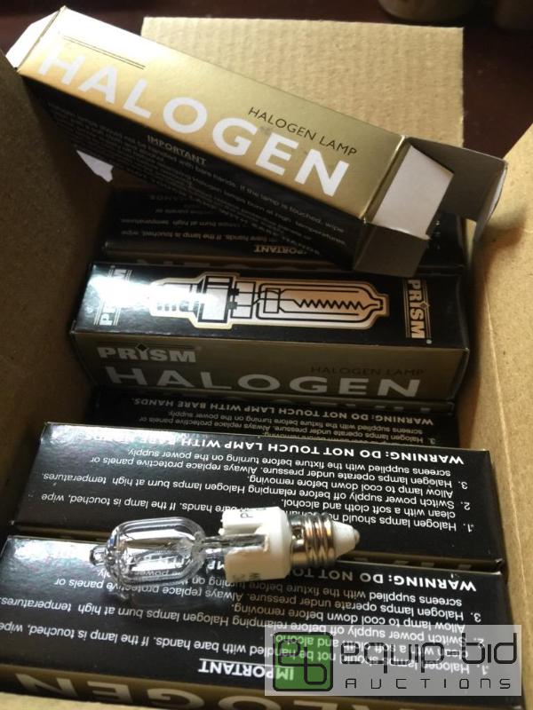 lot 41 image: Case of 10 halogen lamps small vase commonly ...