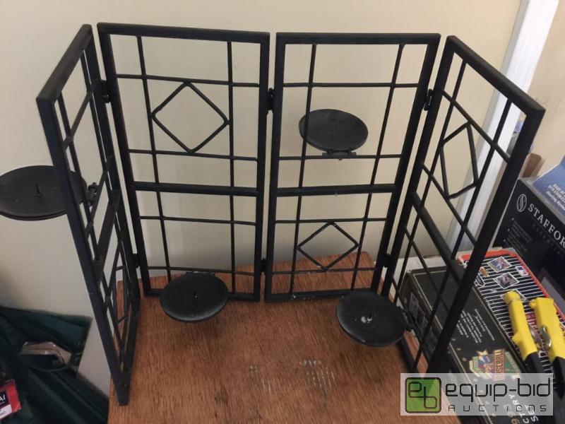 lot 47 image: Nice fold up iron candleholder...