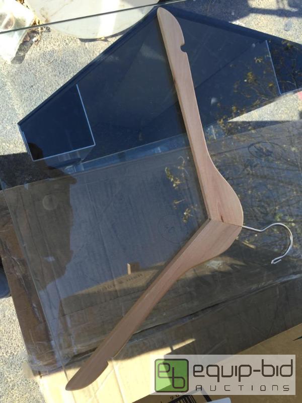 lot 55575 image: Three dozen new wooden coat hangers very nice...