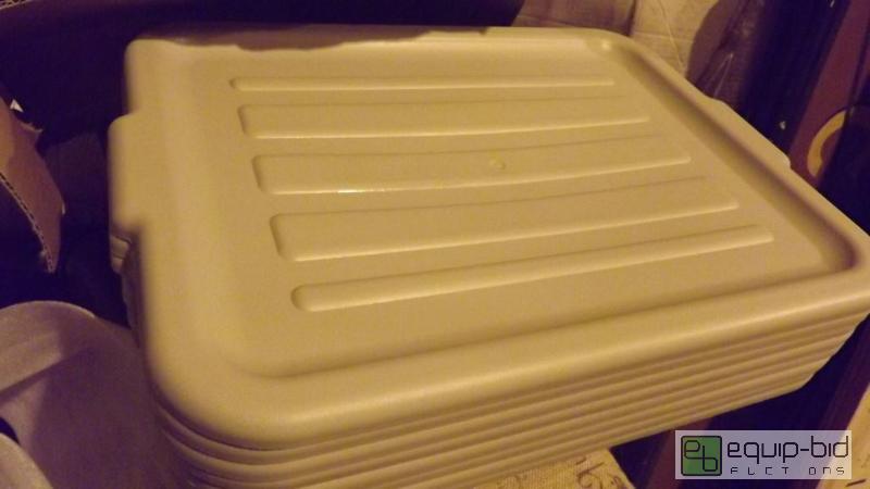 lot 7284 image: Case of 12 bus tub lids...