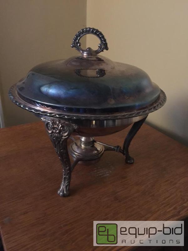 lot 81 image: Very nice silverplate chafers picture...