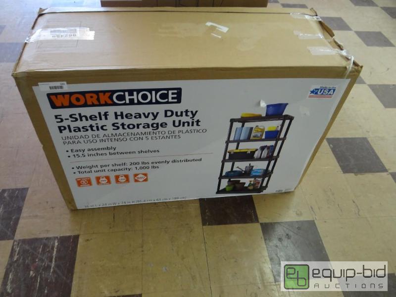 lot 101 image: Work choice 5 shelf plastic storage unit....