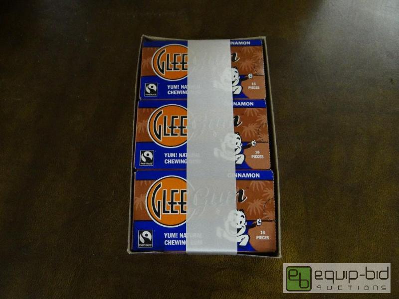 lot 151 image: Case of Glee cinnamon gum.  30 boxes with 12 ...