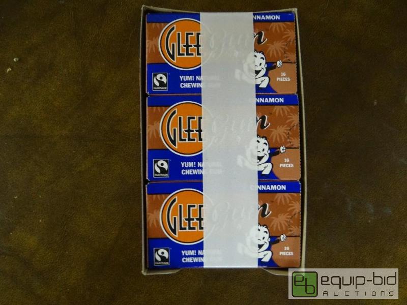 lot 153 image: Case of Glee cinnamon gum.  30 boxes with 12 ...