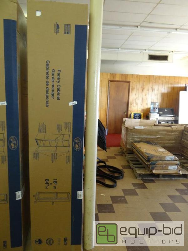 lot 176 image: Hampton Bay pantry cabinet in box.  18&quot ...