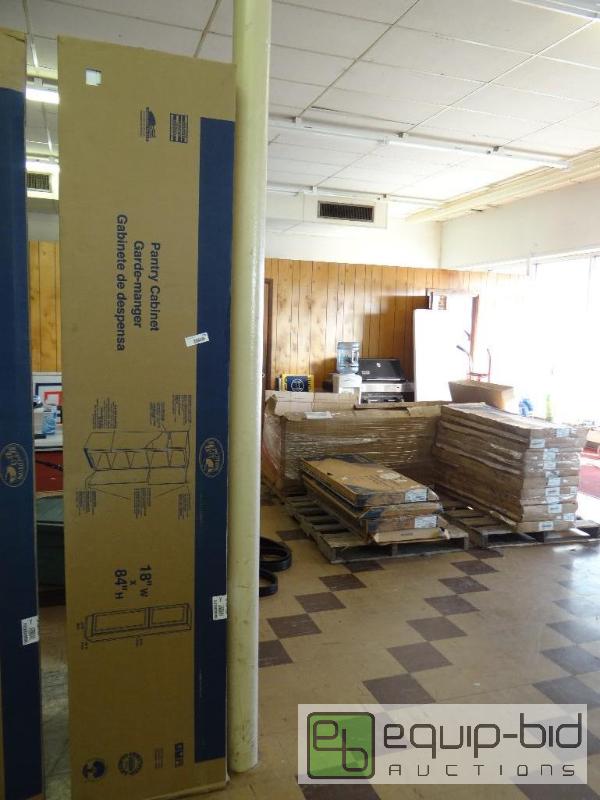 lot 177 image: Hampton Bay pantry cabinet in box.  18&quot ...