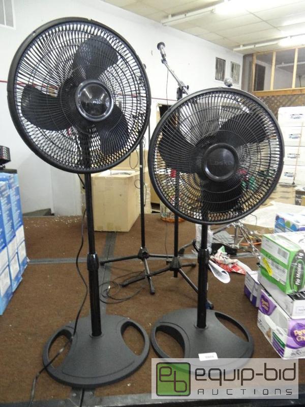 lot 186 image: Lot of 2 new Lasko pedestal fans....