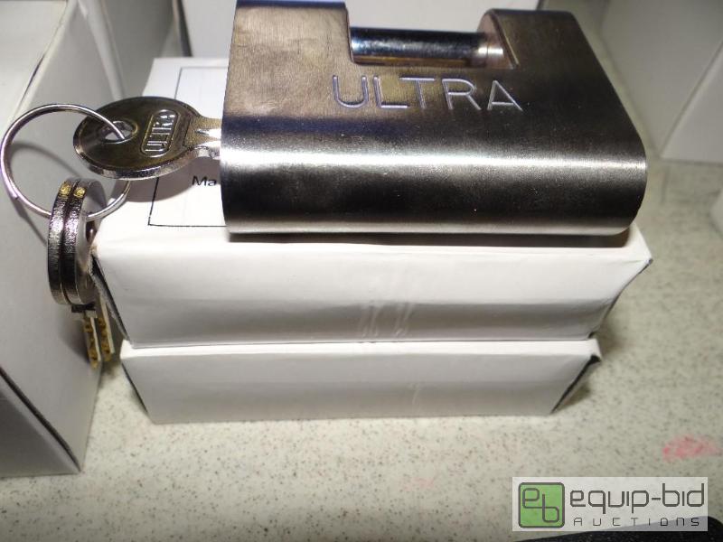 lot 220 image: Lot of 3 new in box Ultra padlocks with keys....