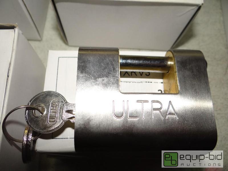 lot 226 image: Lot of 6 new in box Ultra padlocks with keys....