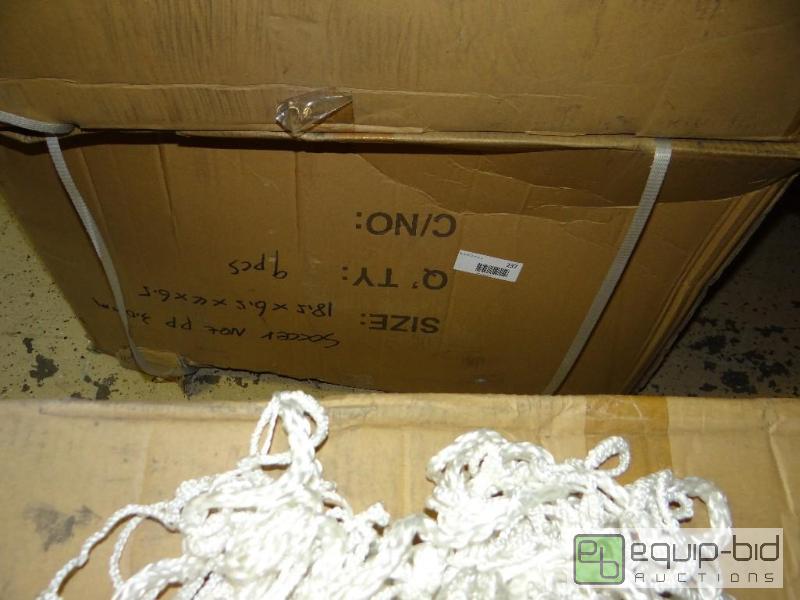 lot 237 image: Case of 9 new soccer nets.  Size- 18.5 x 6.5 ...