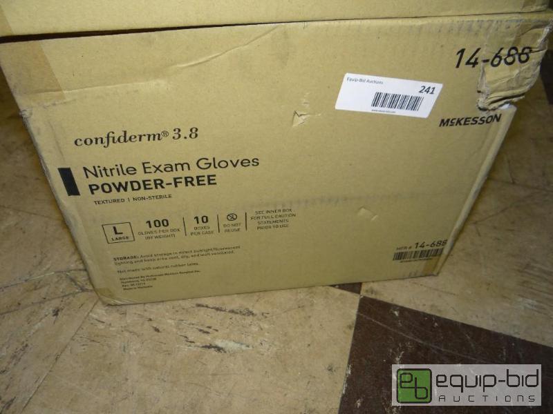 lot 241 image: Case of 10 boxes of confiderm 3.8 Nitrile exa...