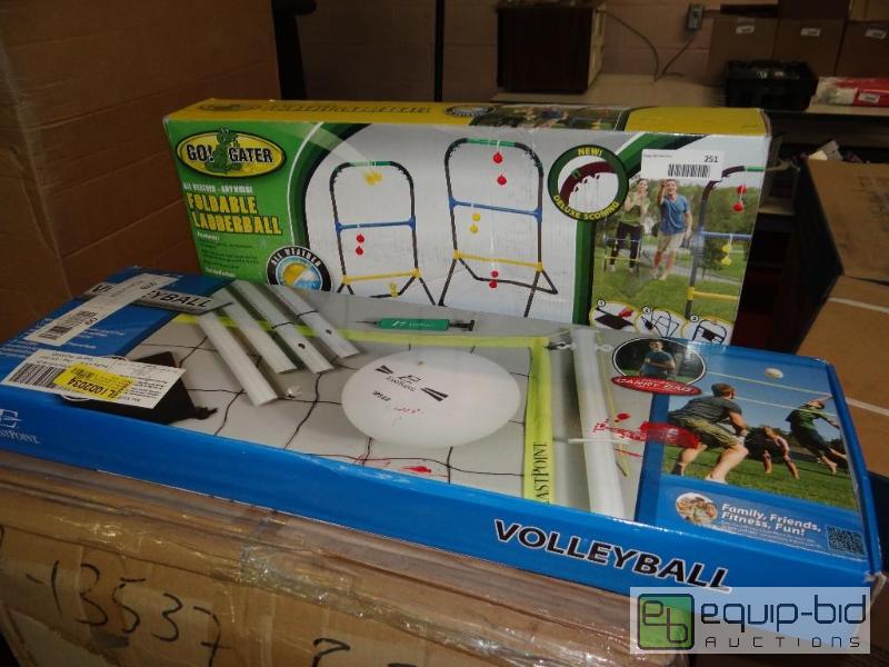 lot 251 image: Foldable ladder ball game and volley ball gam...
