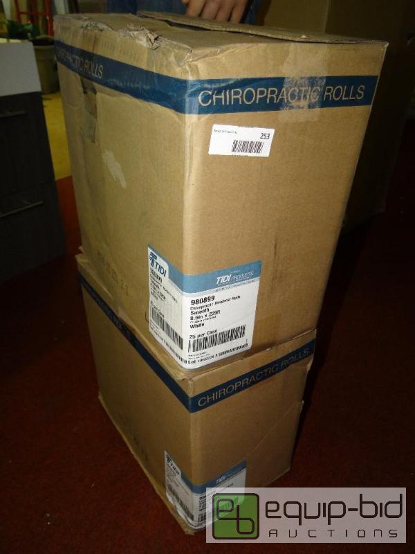 lot 253 image: 2 cases of Chiropractic headrest paper rolls....