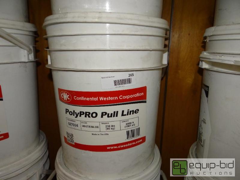 lot 265 image: Poly Pro pull line. whiteblue twine.  5 gall...