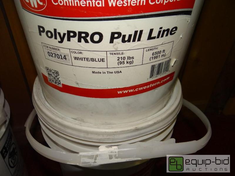 lot 267 image: Poly Pro pull line. whiteblue twine.  5 gall...