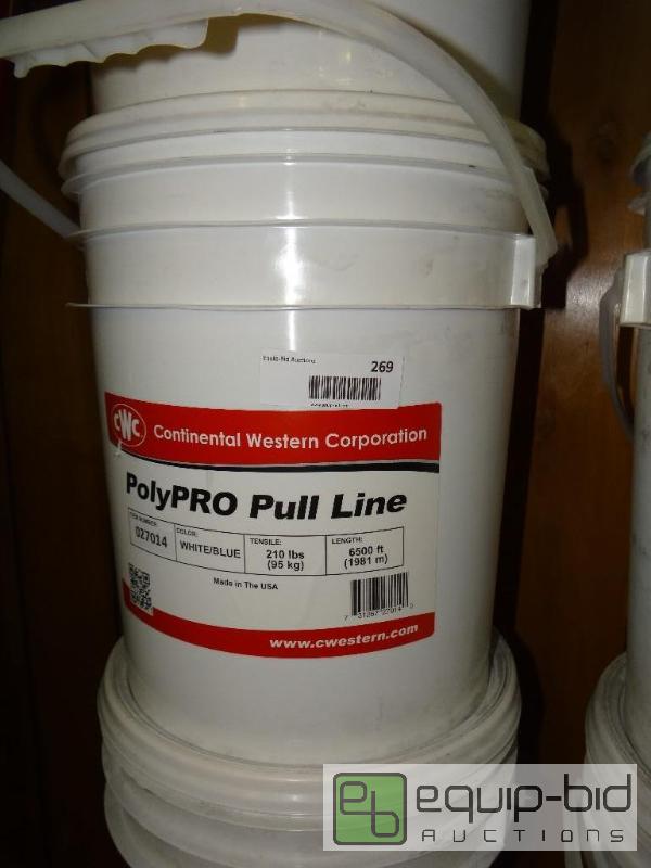 lot 269 image: Poly Pro pull line. whiteblue twine.  5 gall...